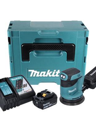 Makita DBO 180 RM1J Akku Exzenterschleifer 18 V 125 mm + 1x Akku 4,0 Ah + Ladegerät + Makpac - Toolbrothers