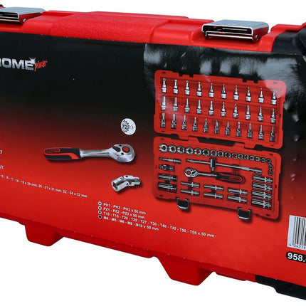 KS TOOLS 3/8" CHROMEplus Steckschlüssel-Satz, 66-tlg ( 958.0666 ) - Toolbrothers