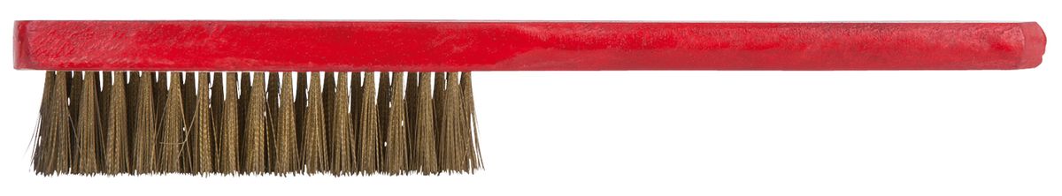 KS TOOLS BRONZEplus Handbürste, Zinnbronzedraht, gewellt, 4 Reihen ( 963.9585 ) - Toolbrothers
