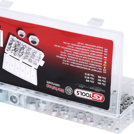 KS TOOLS Sortiment Sicherungsmuttern, M4-12, 146-tlg ( 970.0120 ) - Toolbrothers