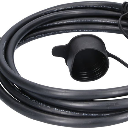 KS TOOLS efuturo Ladekabel gerade, Ende offen auf Typ 2 Stecker zum Anschluss an eine Wallbox, 1 Phase, bis zu 7,4 kW, 32 A, 230 V, Mode 3, 5 Meter ( 117.7255 )