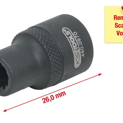 KS TOOLS Bremssattelstecknuss für Renault/Scania/Volvo, 11-kant ( 460.0970 ) - Toolbrothers