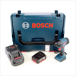 Bosch GDR 18 V-LI 18 V Akku Drehschlagschrauber in L-Boxx, Schnellladegerät und 1x GBA 6 Ah Akku
