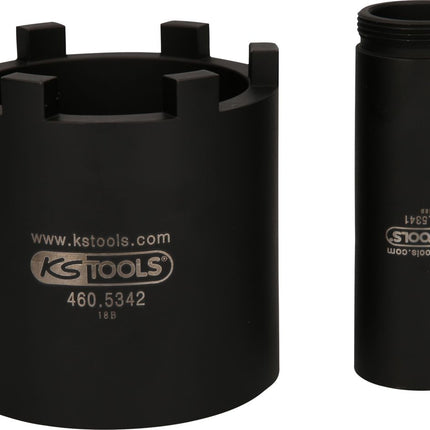 KS TOOLS Nutmuttern-Schlüssel-Satz mit Führungsrohr für MAN, Ø 76,5 mm , 2-tlg ( 460.5340 ) - Toolbrothers