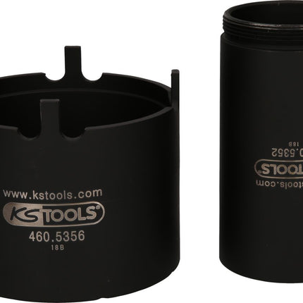 KS TOOLS Nutmuttern-Schlüssel-Satz mit Führungsrohr für MAN, Ø 92 mm , 2-tlg ( 460.5355 ) - Toolbrothers