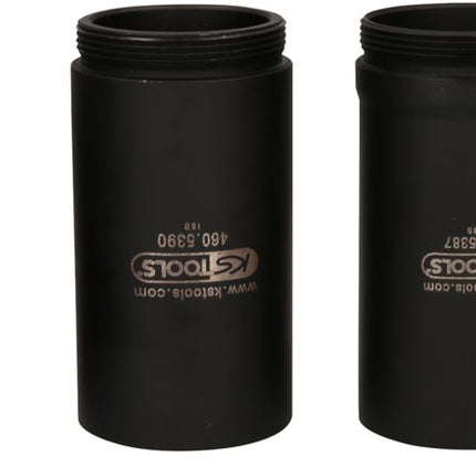 KS TOOLS Nutmuttern-Schlüssel-Satz mit 3 Führungsrohren für Mercedes, Ø 75 mm , 4-tlg ( 460.5635 ) - Toolbrothers