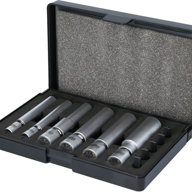 KS TOOLS 1/4" + 3/8" Spezial-Glüh- und Zündkerzen-Stecknuss-Satz mit Gelenk, 11-tlg ( 500.7325 ) - Toolbrothers