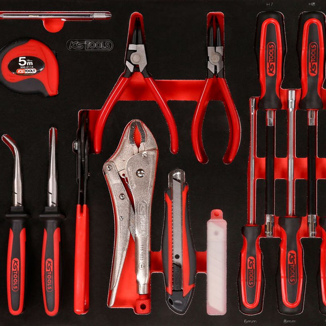 KS TOOLS Schraubendreher- / und Zangen-Satz in Schaumstoffeinlage, 32-tlg ( 811.1032 ) - Toolbrothers