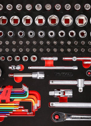 KS TOOLS 1/4'' + 1/2'' Steckschlüssel-Satz in Schaumstoffeinlage, 137-tlg ( 811.1137 ) - Toolbrothers