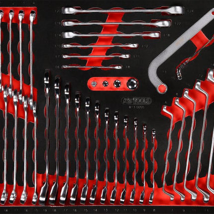 KS TOOLS Schraubenschlüssel-Satz in Schaumstoffeinlage, 55-tlg ( 813.0055 )