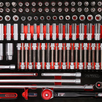 KS TOOLS 3/8'' Steckschlüssel-Satz in Schaumstoffeinlage, 165-tlg ( 813.0165 )