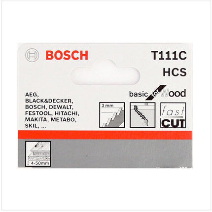 Bosch T 111 C Stichsägeblätter Basic for Wood 25 Stk. 100 mm ( 2608630033 ) - Toolbrothers