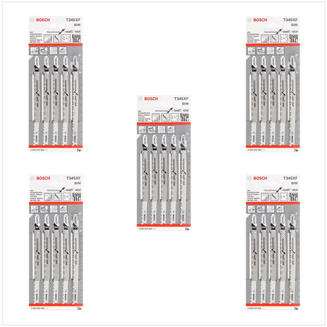 Bosch T 345 XF Stichsägeblätter Progressor for Wood and Metal 25 Stk. 132 mm ( 2608634994 ) - Toolbrothers