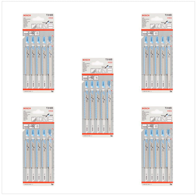 Bosch T 318 B Stichsägeblätter Basic for Metal 25 Stk. 132 mm ( 2608631404 ) - Toolbrothers