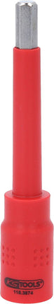 KS TOOLS 3/8" Isolierte Bit-Stecknuss Innensechskant, 8mm, 122mm lang ( 118.3874 ) - Toolbrothers