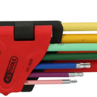 KS TOOLS Kugelkopf-Torx-Winkelstiftschlüssel-Satz, extra lang und 108° abgewinkelt, 9-tlg ( 151.4530 )