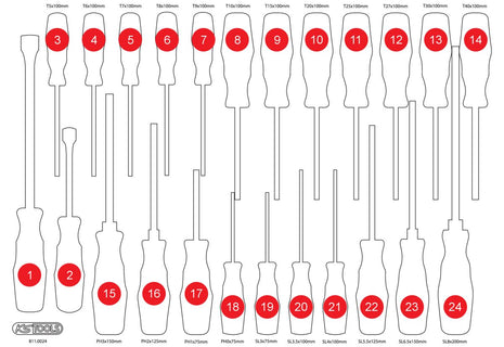 KS TOOLS Leere Schaumstoffeinlage zu 811.0024 ( 811.0024-97 )