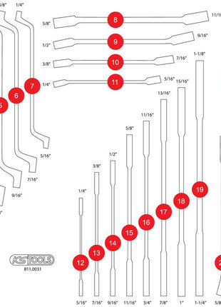 KS TOOLS Leere Schaumstoffeinlage zu 811.0031 ( 811.0031-97 ) - Toolbrothers