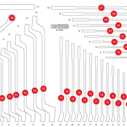 KS TOOLS Leere Schaumstoffeinlage zu 811.0038 ( 811.0038-97 )