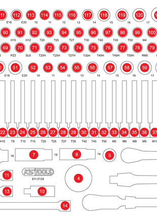 KS TOOLS Leere Schaumstoffeinlage zu 811 0124 811 0124 97  1 - toolbrothers