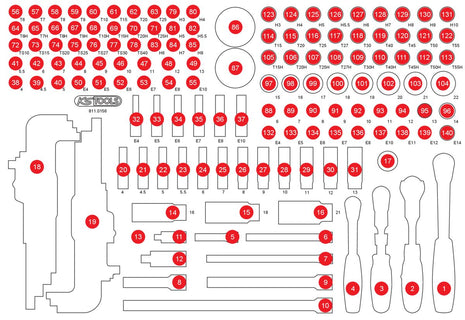 KS TOOLS Inserto de espuma vacío para 811.0156 (811.0156-97)