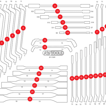 KS TOOLS Leere Schaumstoffeinlage zu 811.1041 ( 811.1041-97 )