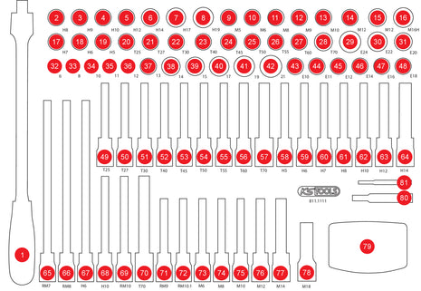 KS TOOLS Inserto de espuma vacío para 811.1111 (811.1111-97)