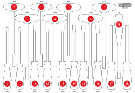 KS TOOLS Inserto de espuma vacío para 811.2018 (811.2018-97)