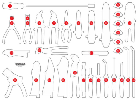 KS TOOLS Inserto de espuma vacío para 821.0034 (821.0034-97)