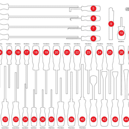 KS TOOLS Leere Schaumstoffeinlage zu 821.0046 ( 821.0046-97 ) - Toolbrothers