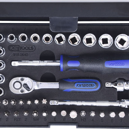 KS TOOLS 1/4" CHROMEplus Steckschlüssel-Satz, 40-tlg ( 918.0640 ) - Toolbrothers