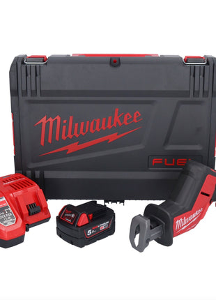 Milwaukee M18 FHZ-501X Akku Säbelsäge 18 V 22 mm Brushless + 1x Akku 5,0 Ah + Ladegerät + HD Box - Toolbrothers