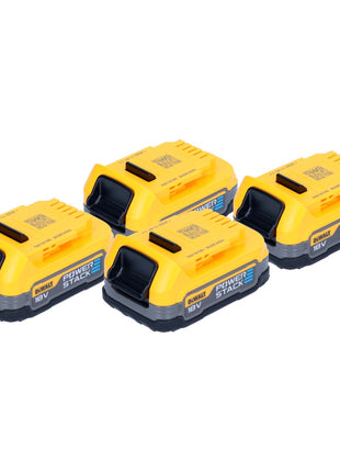 DeWalt Akku Set DCBP 034 E4 4x Powerstack Akku 18 V 1,7 Ah / 1700 mAh XR Li-Ion - mit Ladestandanzeige - Toolbrothers