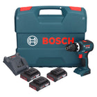 Bosch GSB 18V-55 Professional Akku Schlagbohrschrauber 18 V 55 Nm Brushless ( 0615990M5V ) + 3x Akku 2,0 Ah + Ladegerät + Koffer - Toolbrothers