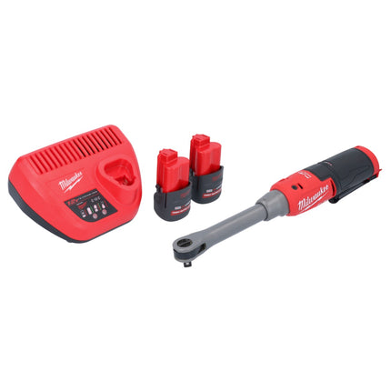 Milwaukee M12 FHIR38LR-252 Hochgeschwindigkeits Akku Ratsche Lang 12 V 47 Nm 3/8" + 2x Akku 2,5 Ah + Ladegerät