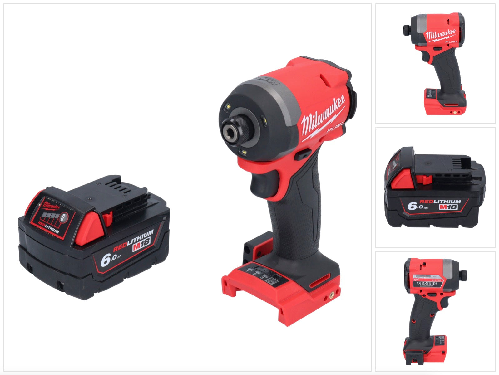 Milwaukee M18 FID3 601 Akku Schlagschrauber 18 V 1 4 226 Nm Brushless 1x Akku 6 0 Ah ohne Ladegeraet 0 - toolbrothers