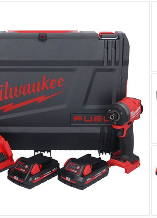 Milwaukee M18 FID3-302X Akku Schlagschrauber 18 V 1/4" 226 Nm Brushless + 2x Akku 3,0 Ah + Ladegerät + HD Box - Toolbrothers