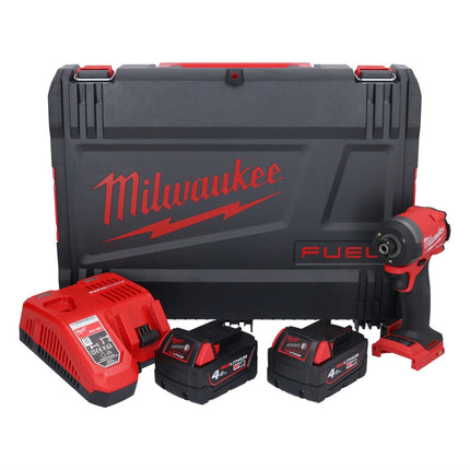 Milwaukee M18 FID3-402X Akumulatorowy klucz udarowy 18 V 1/4" 226 Nm bezszczotkowy + 2x akumulator 4,0 Ah + ładowarka + skrzynka HD