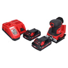 Milwaukee M18 BQSS-302 Akku Schwingschleifer 18 V 113 x 104 mm Brushless + 2x Akku 3,0 Ah + Ladegerät - Toolbrothers