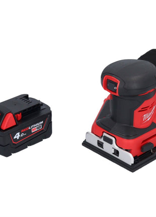 Milwaukee M18 BQSS-401 Akku Schwingschleifer 18 V 113 x 104 mm Brushless + 1x Akku 4,0 Ah - ohne Ladegerät