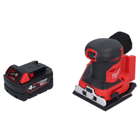 Milwaukee M18 BQSS-401 akumulatorowa szlifierka oscylacyjna 18 V 113 x 104 mm bezszczotkowa + 1x akumulator 4,0 Ah - bez ładowarki