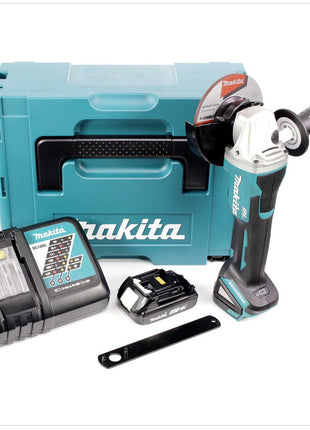 Makita DGA 505 RA1J Akku Winkelschleifer 18 V 125 mm Brushless + 1x Akku 2,0 Ah + Ladegerät + Makpac - Toolbrothers