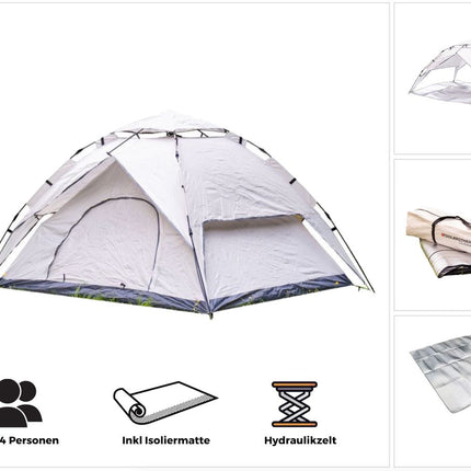 Toolbrothers namiot kempingowy dla 2-4 osób namiot kopułowy namiot hydrauliczny namiot pop-up wodoodporny, 2000 mm słupa wody + mata izolacyjna