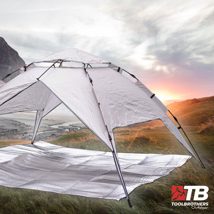 Toolbrothers namiot kempingowy dla 2-4 osób namiot kopułowy namiot hydrauliczny namiot pop-up wodoodporny, 2000 mm słupa wody + mata izolacyjna