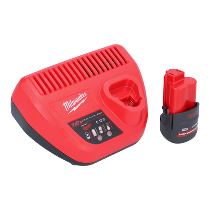 Milwaukee M12 FBFL10-251 Akumulatorowy pilnik taśmowy 12 V 10 x 330 mm + 1x akumulator 2,5 Ah + ładowarka