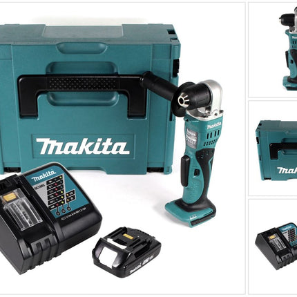 Makita DDA 351 RA1J Akku Winkelbohrmaschine 18 V 13,5 Nm + 1x Akku 2,0 Ah + Ladegerät + Makpac - Toolbrothers