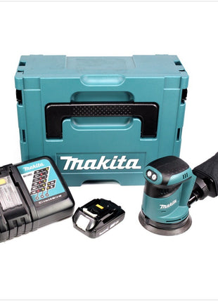 Makita DBO 180 RA1J Akku Exzenterschleifer 18 V 125 mm + 1x Akku 2,0 Ah + Ladegerät + Makpac - Toolbrothers