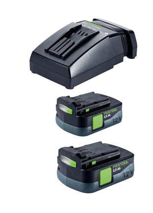 Festool CXS 12 2,5-Set Akku Bohrschrauber 12 V 30 Nm Brushless ( 576865 ) + 2x Akku 2,5 Ah + Ladegerät + Bitset + Systainer