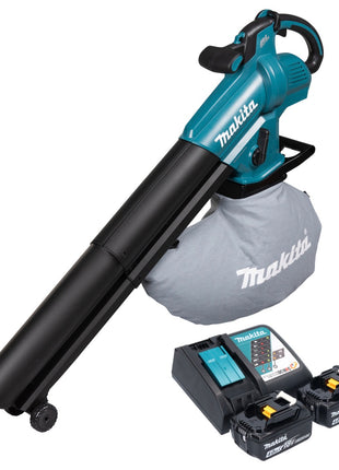 Makita DUB 187 RM2 Souffleur et aspirateur de feuilles sans fil 18 V Brushless + 2x batterie 4,0 Ah + chargeur