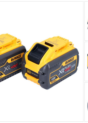 DeWalt 2x Akumulatory DCB 548 18 V / 54 V max. 12 Ah / 12000 mAh Li-Ion XR FLEXVOLT - z wskaźnikiem poziomu naładowania